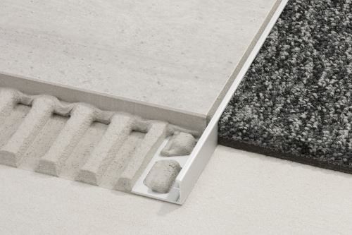 Schlüter-SCHIENE-E ukončovací lišta "L", nerez V2A flexi, v: 12,5 mm, d: 2,5 m