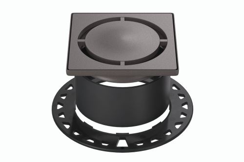 Schlüter-KERDI-DRAIN rošt + rámeček, tmavý antracit, 10x10 cm, D7 Pure, 1 ks