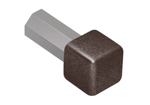 Schlüter-QUADEC-TS vněj. růžek k ukonč. l. "Q", hliník kom. tm. antracit, v: 11 mm, 1 ks