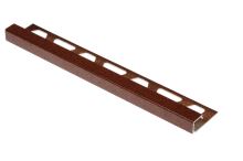 Schlüter-QUADEC-TS ukonč. lišta "Q", hliník kom. strukt. rezavě hnědá, v: 4,5 mm, d: 2,5 m