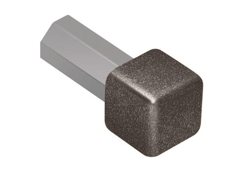 Schlüter-QUADEC-TS vněj. růžek k ukonč. liště "Q", hliník kom. sv. antracit, v: 8 mm, 1 ks