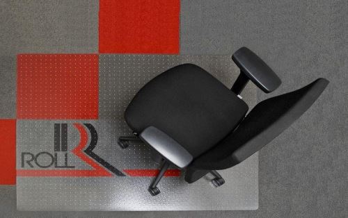 ROLL Podložka pod židli, s hroty, 1000x1200 mm, polykarbonát, tloušťka 2,75 mm