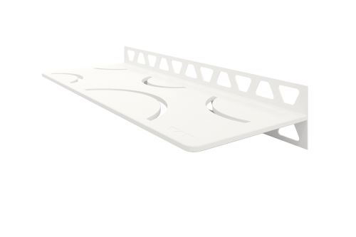Schlüter-SHELF-W-S1 police do sprchy, brilantní bílá mat, 300x115 mm, 1 ks, Curve