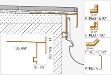 Schlüter-BARA-RTKEG vnější růžek 90 st., hliník komaxit šedá metalíza, v: 4 mm, 1 ks Schlüter-BARA-RTKEG vnější růžek 90 st., hliník komaxit šedá metalíza, v: 4 mm, 1 ks