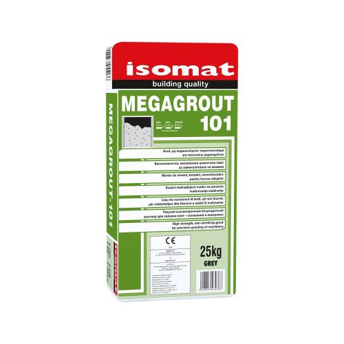 ISOMAT MEGAGROUT-101 Vysoce pevná nesmršťující se litá malta pro přesné strojové injektáže, šedá, 25 kg