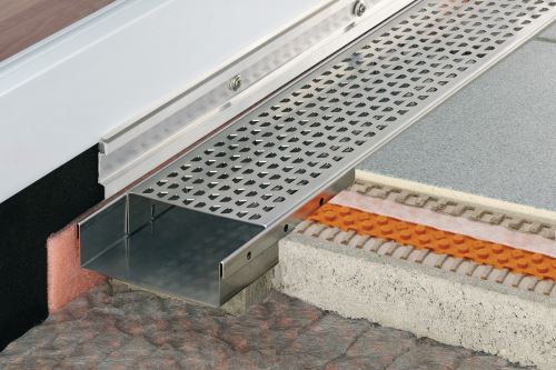 Schlüter-TROBA-LINE-TLG drenážní žlab, nerez V2A, v: 40 mm, š: 75 mm, d: 1 m