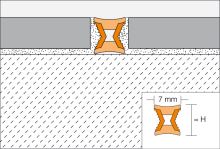 Schlüter-DILEX-EZ ozdobná dilatační lišta, PVC mosaz / šedá, v: 9 mm, d: 2,5 m (2)