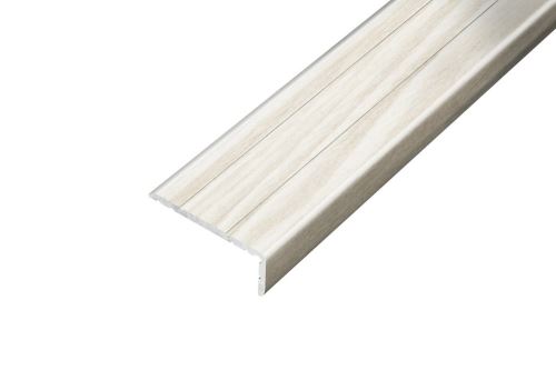 AP5 schodová lišta samolepiaca B, hliník+fólia dub bielený, v: 10 mm, š: 25 mm, d: 0,9 m
