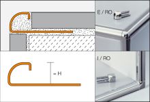 Schlüter-RONDEC-E vněj. růžek k ukonč. liště "C", nerez V2A, v: 4,5 mm, 1 ks, vzhled nerez (2)