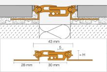 Schlüter-DILEX-AEBT objektová dilatační lišta, hliník elox přírodní, v: 8 mm, d: 2,5 m (2)