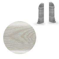 AP28 koncovka L+P k soklové liště NGF56, PVC dub Arctic, 56 mm, 1 pár