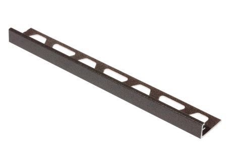 Schlüter-SCHIENE-TS ukonč. lišta "L", hliník kom. strukt. tm. antracit, v: 6 mm, d: 2,5 m