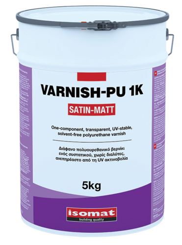 ISOMAT VARNISH-PU 1K UV Odolný polyuretanový lak a pojivo pro kamenné koberce, 5 kg