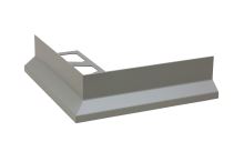 Schlüter-BARA-RK vněj. růžek 90 st. k balk. liště, kom. šedá metalíza, v: 65 mm, 1 ks