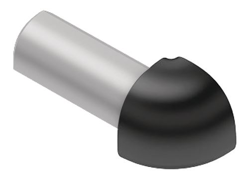 Schlüter-RONDEC-AC vněj. růžek k ukonč. l. "C", hliník kom. grafit. černá, v: 10 mm, 1 ks
