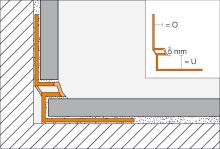 Schlüter-DILEX-EKE lišta pro koutové spáry, PVC světle béžová, v: 9 mm, v2: 8 mm, d: 2,5 m (2)