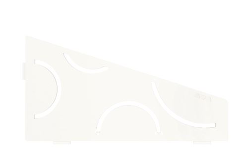 Schlüter-SHELF-E-S3 police do sprchy, brilantní bílá mat, 154x295 mm, 1 ks, Curve