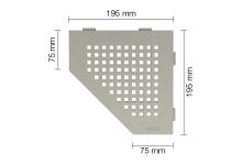 Schlüter-SHELF-E-S2 police do sprchy, kamenná šedá, 195x195 mm, 1 ks, Square (1)
