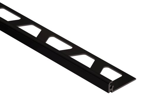 Schlüter-JOLLY-AGSG ukončovací lišta "L", hliník elox černý lesk, v: 10 mm, d: 2,5 m