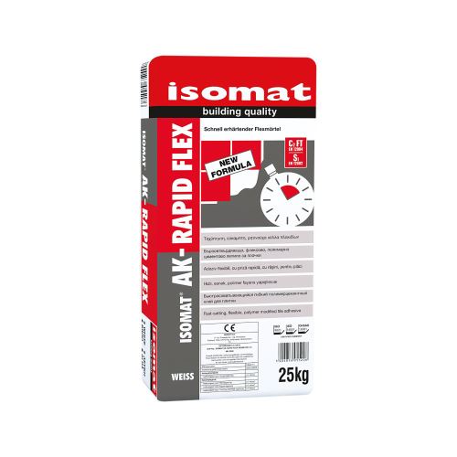 ISOMAT AK-RAPID FLEX Flexibilní polymerové lepidlo na dlaždice C2 FT S1, bílá, 25 kg