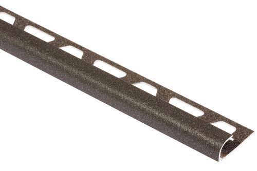Schlüter-RONDEC-TS ukonč. lišta "C", hliník kom. strukt. sv. antracit, v: 8 mm, d: 2,5 m