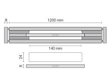 Schlüter-KERDI-LINE-VARIO liniový žlab, bronzová, v: 8 mm, d: 1,2 m, D10 Wave 42 (2)