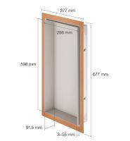 Schlüter-DESIGN-NICHE stěnová nika, hliník komaxit kamenná šedá, 600x300 mm, 1 ks (2)