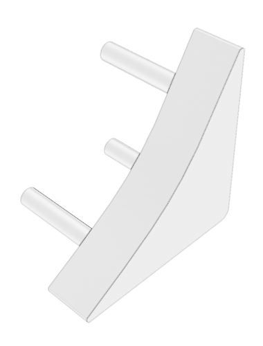 VP2/1 univerzálna koncovka k vaňovej lište ACARA, PVC biela, 20 mm, 1 ks