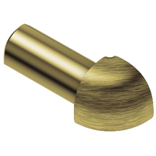 Schlüter-RONDEC-AMGB vněj. růžek k ukonč. l. "C", hliník elox mosaz kartáč, v: 10 mm, 1 ks