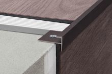 Schlüter-VINPRO-STEP schodová lišta pro vinyl, elox titan kartáč, v: 12,5 mm, d: 2,5 m (1)