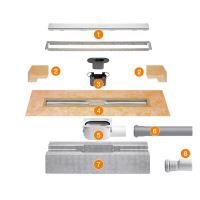 Schlüter-KERDI-LINE-A sada, nerez, 1 ks, 90 cm