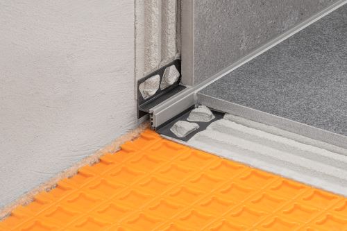 Schlüter-DILEX-RF lišta pro obvodové spáry, PVC šedá, v: 10 mm, v2: 8 mm, d: 2,5 m