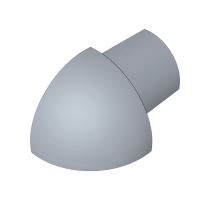 SP15/1 vnější růžek k ukončovací liště C ACARA, PVC tm. šedá, 6 mm, 2 ks