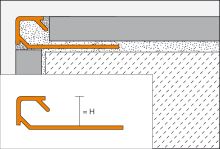 Schlüter-QUADEC-TS ukonč. lišta "Q", hliník komaxit strukt. rezavě hnědá, v: 11 mm, d: 3 m (2)