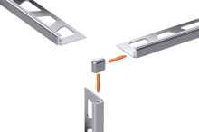 Schlüter-JOLLY-AGSG vněj. růžek k ukonč. liště "L", hliník elox černý lesk, v: 11 mm, 1 ks