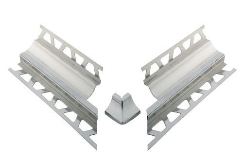 Schlüter-DILEX-HKS sada rohů, nerez pastelově šedá V2A, v: 16 mm, v2: 7 mm, 1 ks