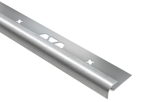 Schlüter-VINPRO-RO ukončovací lišta pro vinyl, hliník elox chrom kartáč, v: 4 mm, d: 2,5 m
