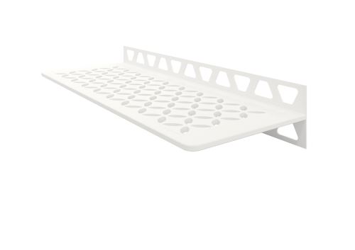 Schlüter-SHELF-W-S1 police do sprchy, brilantní bílá mat, 300x115 mm, 1 ks, Floral