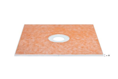 Schlüter-KERDI-SHOWER-TT spádová deska, 1010x1010 mm, střední odtok, v: 23 mm, 1 ks