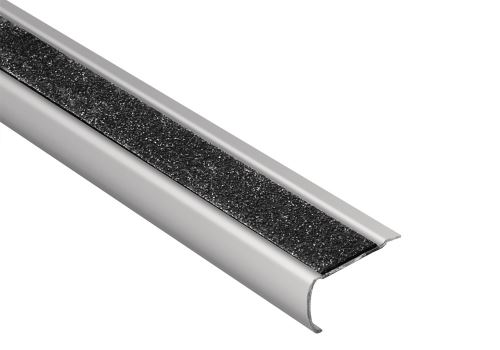 Schlüter-TREP-G schod. lišta, nerez grafit. černá, v: 2 mm, d: 1 m, samolepící široká