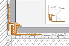 Schlüter-DILEX-EK lišta pro obvodové spáry, PVC šedá, v: 11 mm, v2: 10 mm, d: 2,5 m (1)