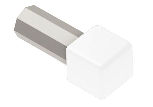 Schlüter-QUADEC-AC vnější růžek k ukonč. liště "Q", hliník kom. sněhobílá, v: 11 mm, 1 ks