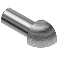 Schlüter-RONDEC-ACGB vněj. růžek k ukonč. l. "C", elox chrom kartáč, v: 12,5 mm, 1 ks