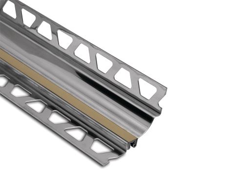 Schlüter-DILEX-HKS požl. lišta, nerez světle béžová V4A, v: 16 mm, v2: 7 mm, d: 2,5 m