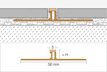 Schlüter-DILEX-BWS dilatační lišta, PVC grafitově černá, v: 11 mm, d: 2,5 m (2)