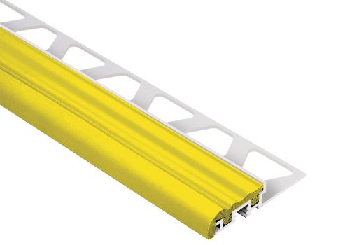 Schlüter-TREP-S schodová lišta, hliník, vložka citronově žlutá, v: 12,5 mm, d: 2,5 m