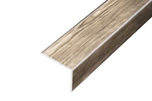 AP5 schodová lišta samolepící B, hliník+fólie dub šedožíhaný, v:20 mm, š:25 mm, d:0,9m
