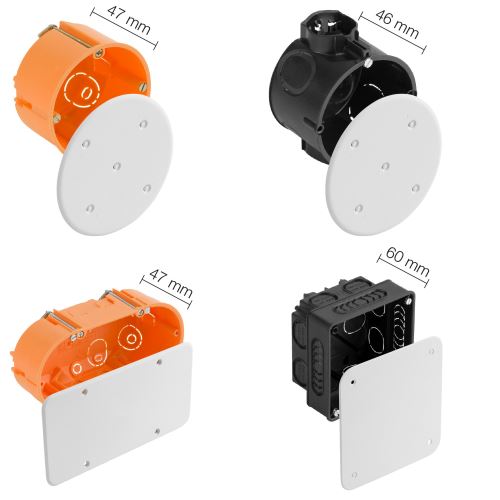 Schlüter-LIPROTEC-Z dutinová krabice dvojitá s víčkem, pr: 68 mm, v: 47 mm, bal. 5 ks