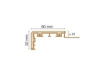 Schlüter-TREP-V60 schodová lišta, hliník komaxit světle béžová, v: 11 mm, d: 1,5 m (2)