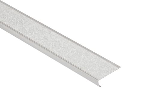 Schlüter-TREP-GL schod. lišta, nerez transp. šedá V2A, v: 2 mm, d: 2,5 m, samolepící